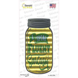 Fluent In Sarcasm Corrugated Yellow Novelty Mason Jar Sticker Decal