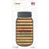 Autumn Corrugated Gold Novelty Mason Jar Sticker Decal