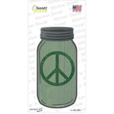 Peace Sign Marijuana Novelty Mason Jar Sticker Decal