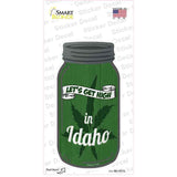 Get High Idaho Green Novelty Mason Jar Sticker Decal