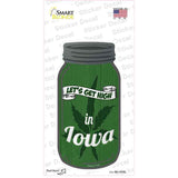 Get High Iowa Green Novelty Mason Jar Sticker Decal