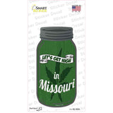 Get High Missouri Green Novelty Mason Jar Sticker Decal