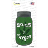 Get High Oregon Green Novelty Mason Jar Sticker Decal
