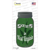 Get High West Virginia Green Novelty Mason Jar Sticker Decal