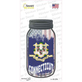 Connecticut | USA Flag Novelty Mason Jar Sticker Decal