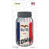 Iowa | USA Flag Novelty Mason Jar Sticker Decal