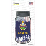 Kansas | USA Flag Novelty Mason Jar Sticker Decal