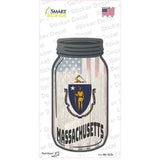 Massachusetts | USA Flag Novelty Mason Jar Sticker Decal