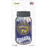 Nebraska | USA Flag Novelty Mason Jar Sticker Decal