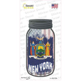 New York | USA Flag Novelty Mason Jar Sticker Decal