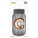 C Bulb Lettering Novelty Mason Jar Sticker Decal