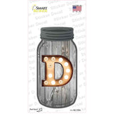 D Bulb Lettering Novelty Mason Jar Sticker Decal