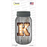 K Bulb Lettering Novelty Mason Jar Sticker Decal