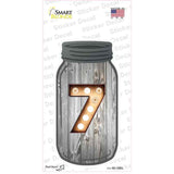 7 Bulb Lettering Novelty Mason Jar Sticker Decal