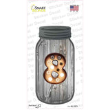 8 Bulb Lettering Novelty Mason Jar Sticker Decal