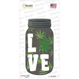 Love Weed Novelty Mason Jar Sticker Decal