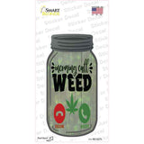 Incoming Call Weed Novelty Mason Jar Sticker Decal