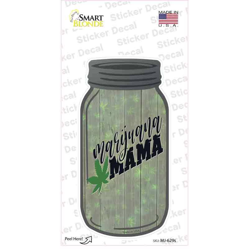 Marijuana Mama Novelty Mason Jar Sticker Decal
