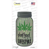 Plant Based Lifestyle Novelty Mason Jar Sticker Decal