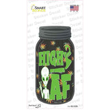 Alien High AF Novelty Mason Jar Sticker Decal