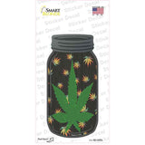 Pot Leaf Novelty Mason Jar Sticker Decal