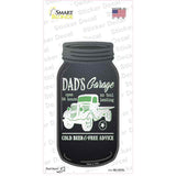 Dads Garage Green Truck Novelty Mason Jar Sticker Decal
