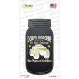 Dads Garage Yellow Novelty Mason Jar Sticker Decal