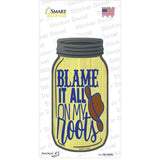 Blame It All On My Roots Novelty Mason Jar Sticker Decal