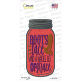 Boots Laced Novelty Mason Jar Sticker Decal