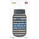 Farmbaby Blue Tractor Corrugated Novelty Mason Jar Sticker Decal