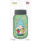 Gnome With Beachball Novelty Mason Jar Sticker Decal