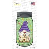 Gnome With Sandcastle Novelty Mason Jar Sticker Decal