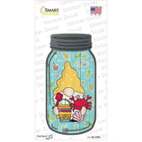 Gnome With Crab Novelty Mason Jar Sticker Decal
