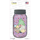 Gnome With Chick and Egg Novelty Mason Jar Sticker Decal