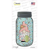 Gnome With Green Egg Novelty Mason Jar Sticker Decal