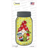 Gnome With Corn and Beets Novelty Mason Jar Sticker Decal