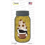 Gnome With Coffee Pot Novelty Mason Jar Sticker Decal