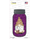 Gnome With Frozen Coffee Novelty Mason Jar Sticker Decal