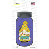 Gnome With Drums Novelty Mason Jar Sticker Decal