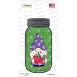 Gnome With Pins Green Novelty Mason Jar Sticker Decal