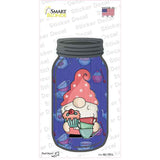 Gnome With Cups and Cupcake Novelty Mason Jar Sticker Decal