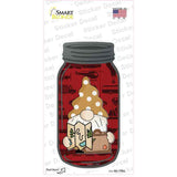 Gnome With Map Novelty Mason Jar Sticker Decal