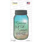 Sunrise Suntan Sunset Novelty Mason Jar Sticker Decal
