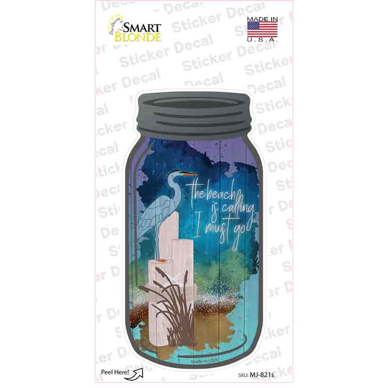 Beach Is Calling Shore Novelty Mason Jar Sticker Decal