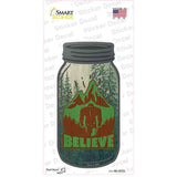 Belive Bigfoot Mountain Novelty Mason Jar Sticker Decal