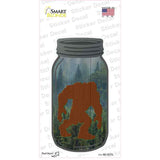 Bigfoot Shadow Hunched Novelty Mason Jar Sticker Decal