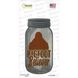 Bigfoot Believer Shadow Novelty Mason Jar Sticker Decal