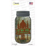 Just Looking For Bigfoot Novelty Mason Jar Sticker Decal