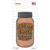 Autum Leaves and Pumpkins Novelty Mason Jar Sticker Decal