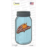 Pumpkin Blue Novelty Mason Jar Sticker Decal